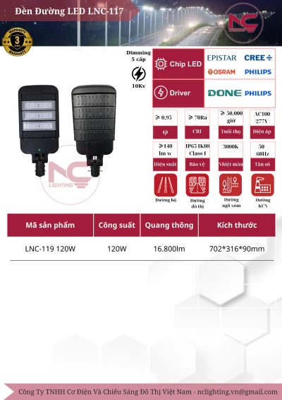 Đèn Đường LED LNC-117