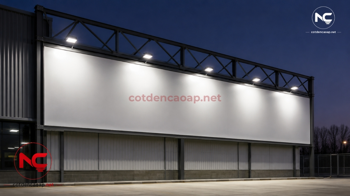 Đèn floodlight chiếu mặt tiền