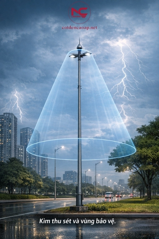 Kim thu sét và vùng bảo vệ