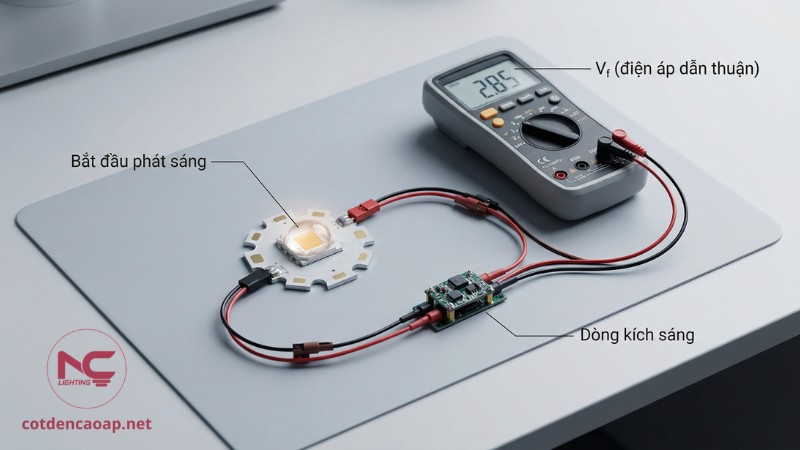 Thời điểm LED bắt đầu sáng