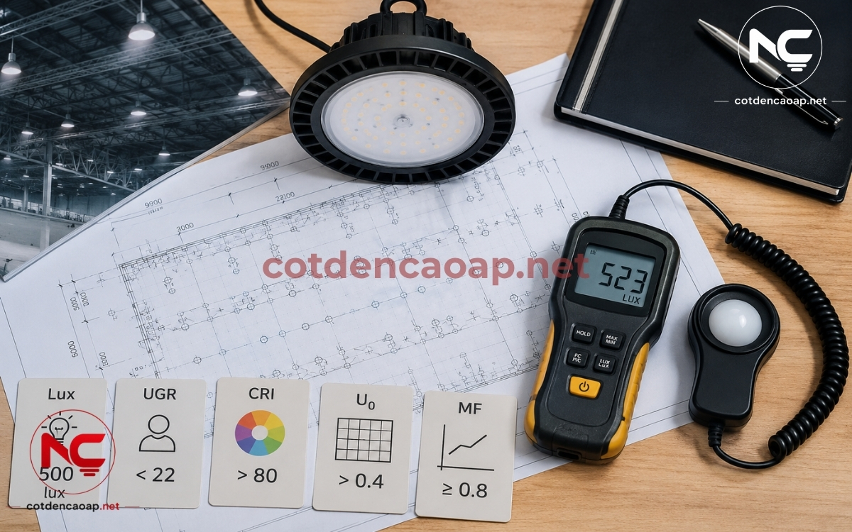 Các chỉ tiêu chiếu sáng nhà xưởng