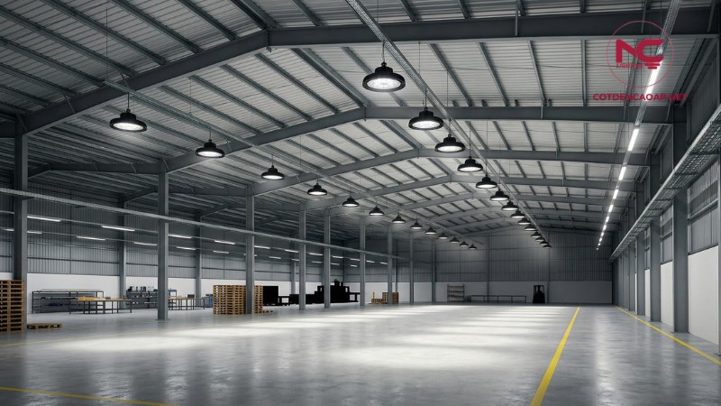 Cách bố trí đèn nhà xưởng