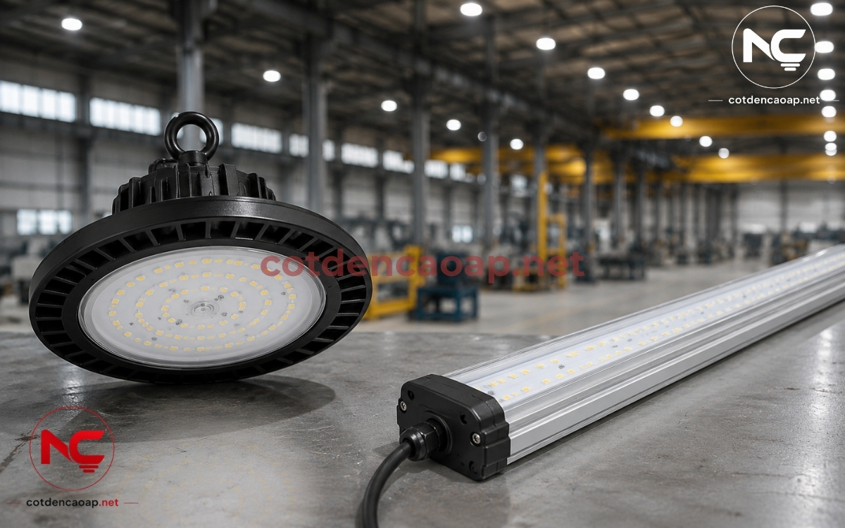 Đèn highbay và đèn linear nhà xưởng