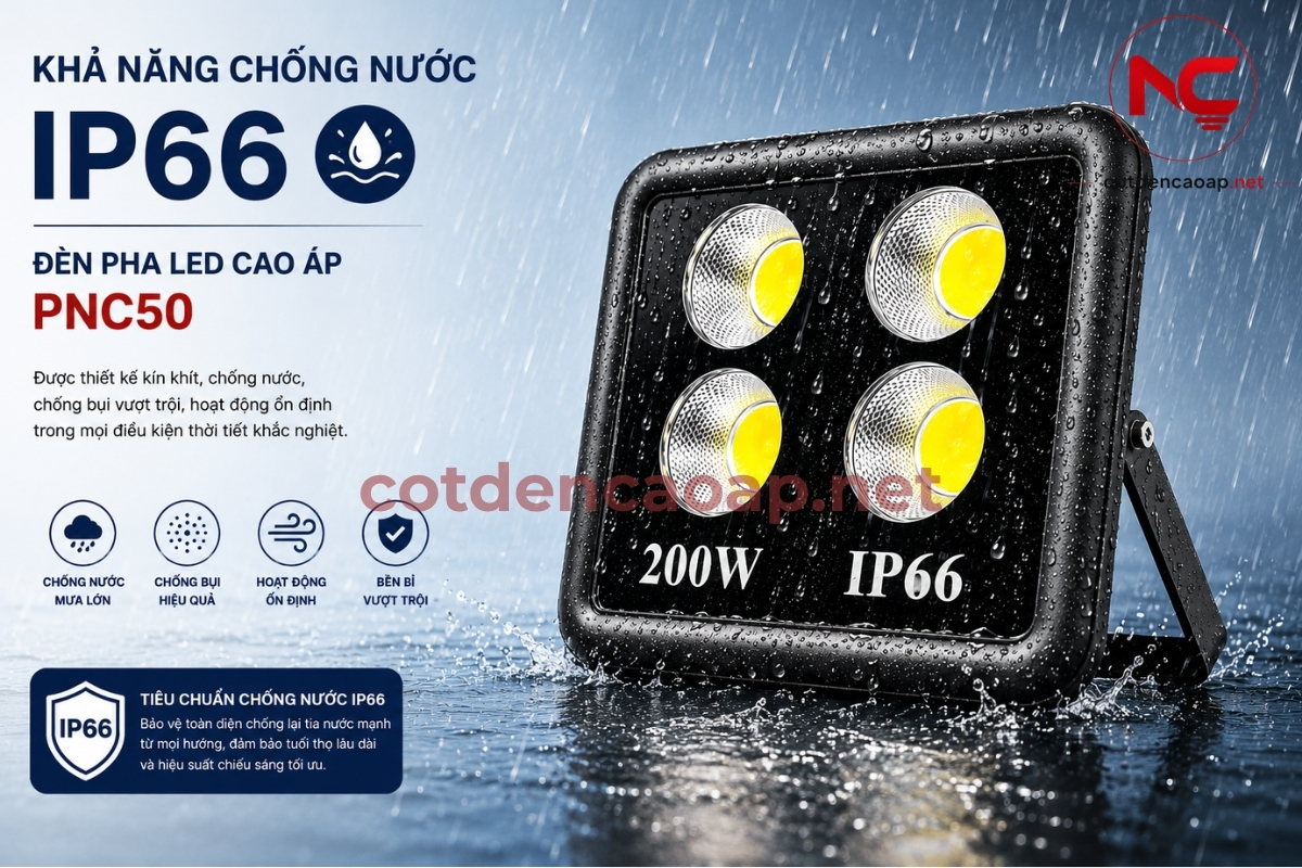 ip66 đèn pha led PNC 50