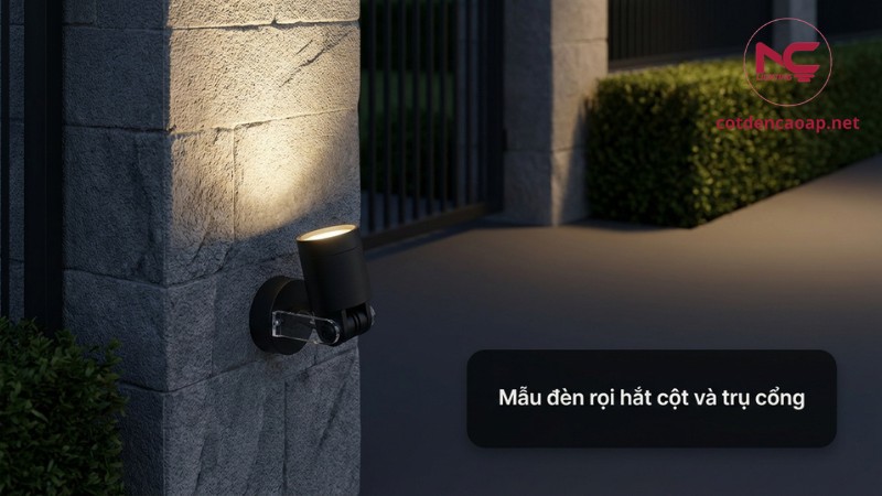Đèn rọi hắt cột trụ cổng