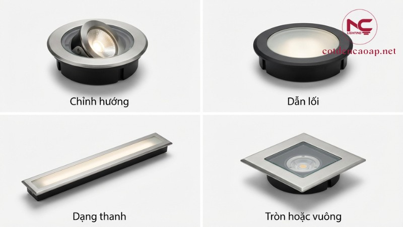 Các dòng đèn âm đất phổ biến