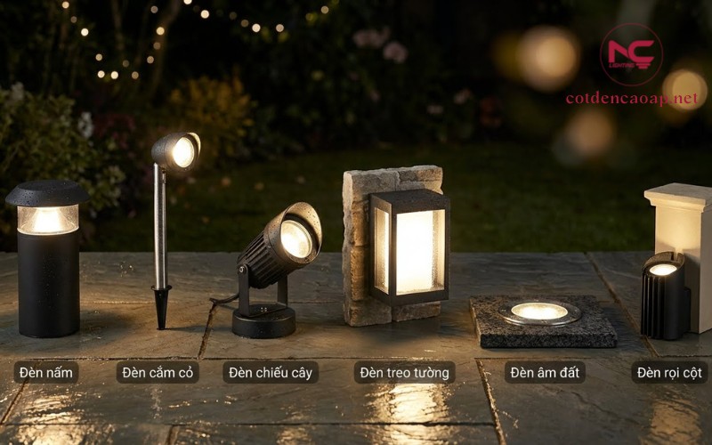 Các loại đèn sân vườn phổ biến