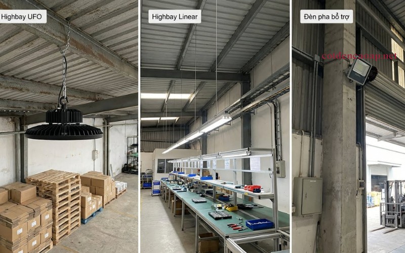 So sánh các loại đèn nhà xưởng