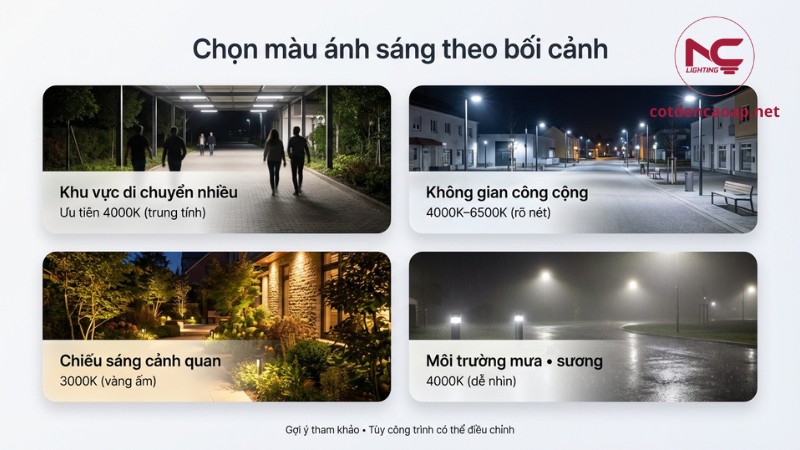 chọn màu ánh sáng đèn LED theo bối cảnh