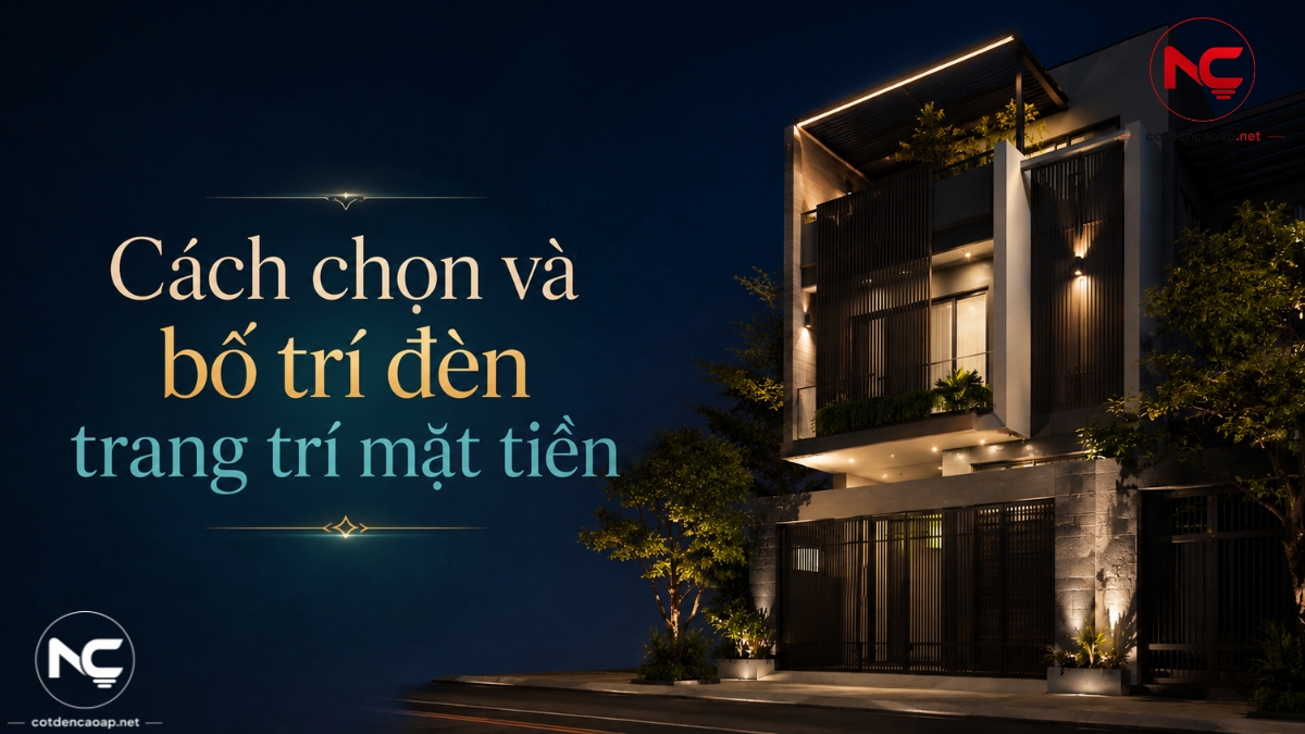 Cách chọn và bố trí đèn trang trí mặt tiền