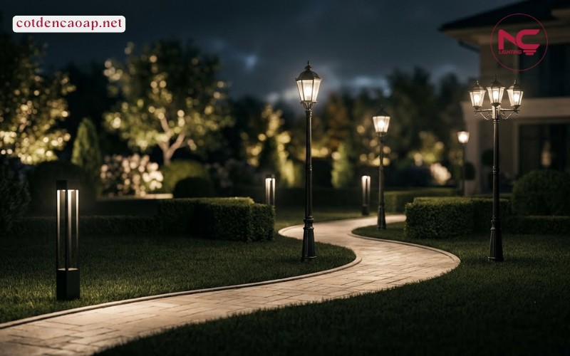 Đặc điểm của trụ đèn sân vườn