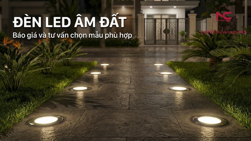 Đèn led âm đất lối đi