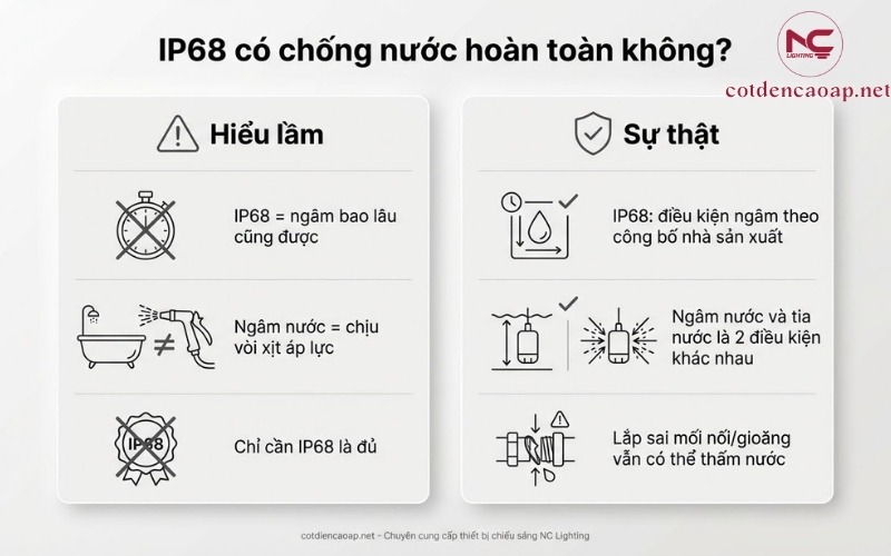IP68 có chống nước hoàn toàn không