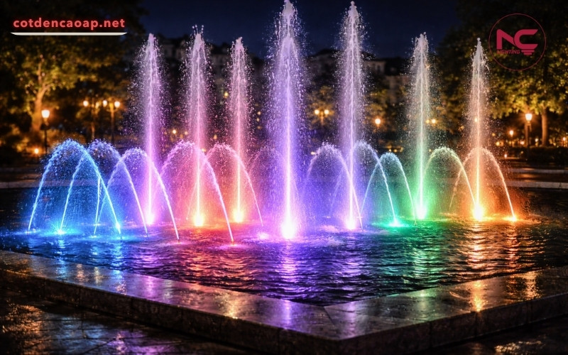 Nhạc nước sử dụng đèn âm nước