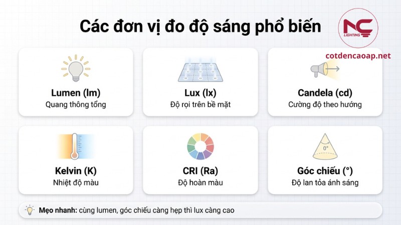 các đơn vị đo độ sáng