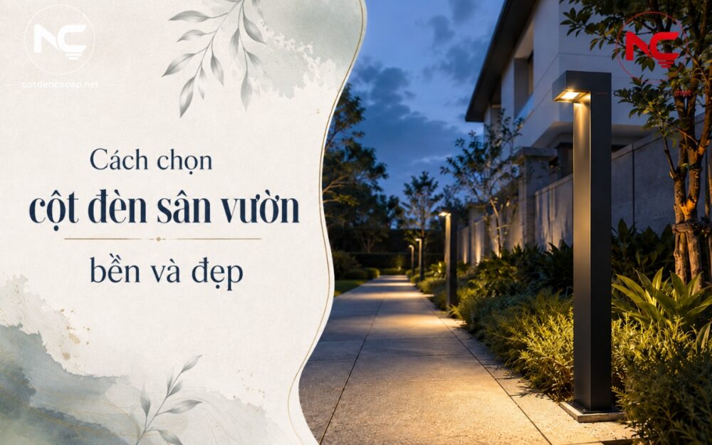 Cách chọn cột đèn sân vườn bền và đẹp
