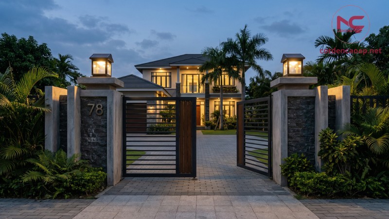 Đèn trụ cổng theo từng công trình