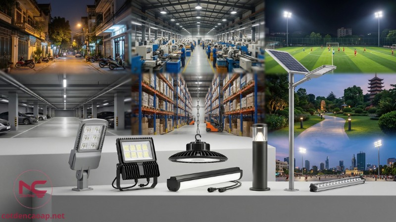 Chọn loại đèn phù hợp cho từng công trình