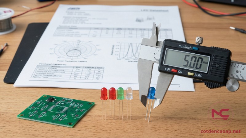 Minh họa cách đọc thông số chip LED DIP