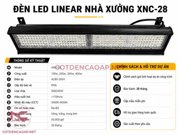 Thông tin đèn LED nhà xưởng XNC-28