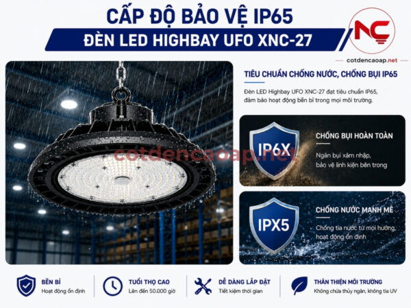Cấp bảo vệ đèn nhà xưởng xnc 27