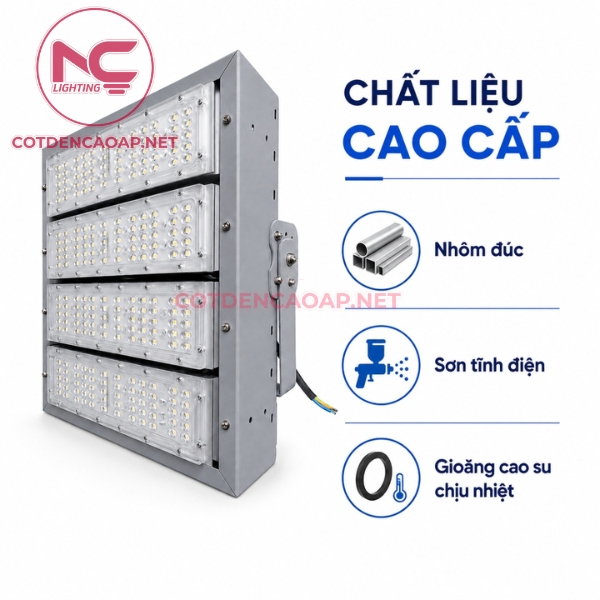Chất liệu đèn pha led pnc 59