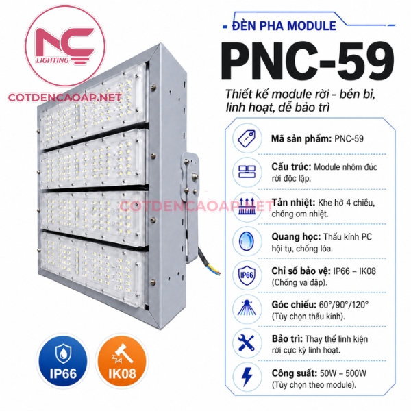Thông tin đèn pha led pnc 59