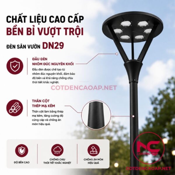 Cột đèn sân vườn DN29