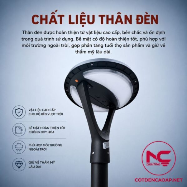 Cột Đèn Sân Vườn Năng Lượng Mặt Trời DN32