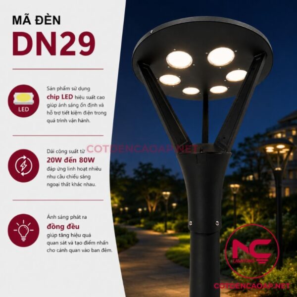 Chip led cột đèn sân vườn DN29