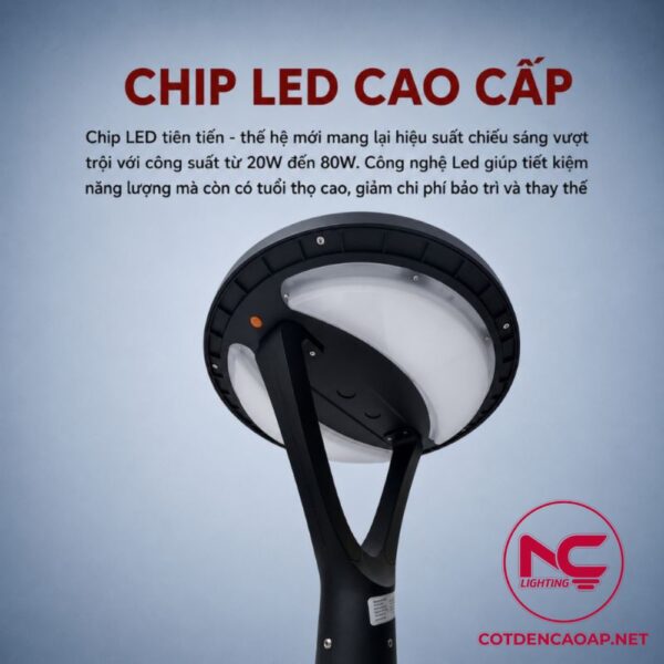 Cột Đèn Sân Vườn Năng Lượng Mặt Trời DN32
