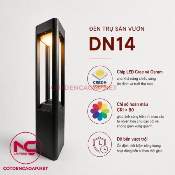 Đèn nấm sân vườn DN14 chip led