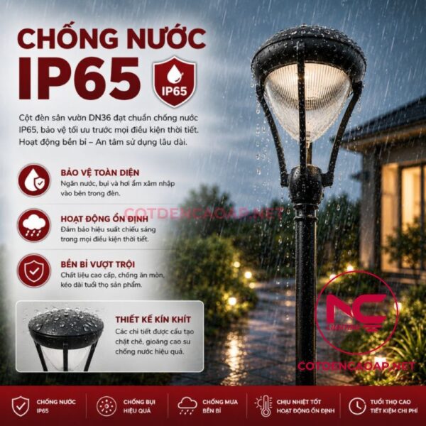 Cột đèn sân vườn DN36