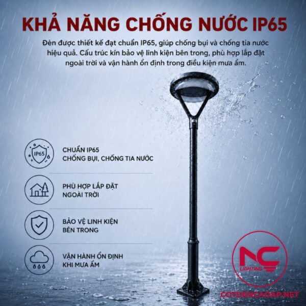 Cột Đèn Sân Vườn Năng Lượng Mặt Trời DN32
