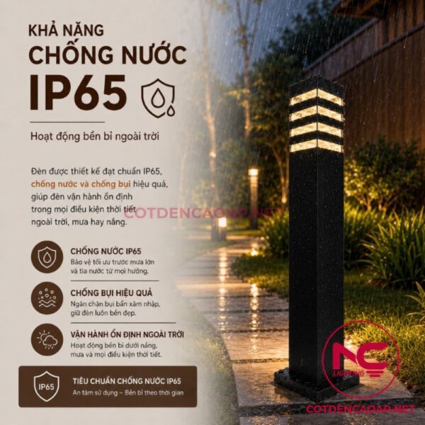 Chống nước đèn nấm sân vườn DN27
