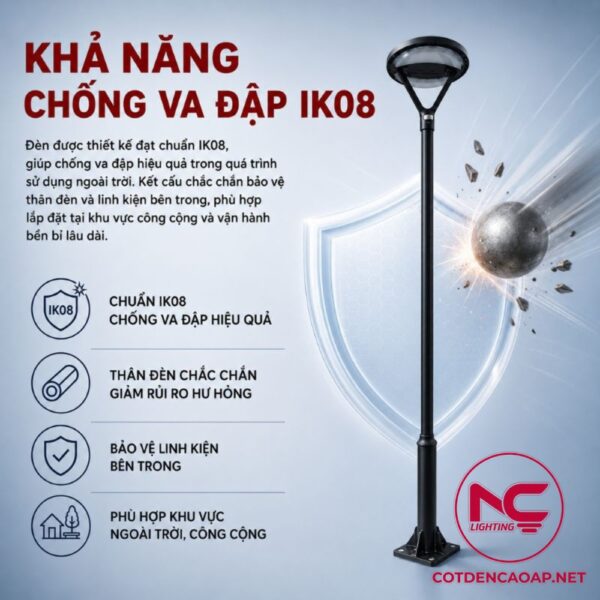 Cột Đèn Sân Vườn Năng Lượng Mặt Trời DN32