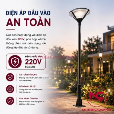 Điện áp an toàn cột đèn dn24