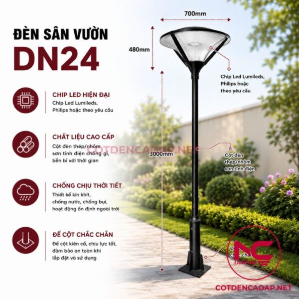Cột đèn sân vườn DN24