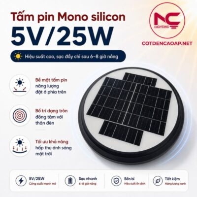 Tấm pin mono Cột đèn sân vườn nlmt dn32