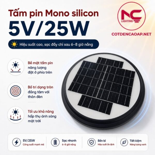 Tấm pin mono Cột đèn sân vườn nlmt dn32