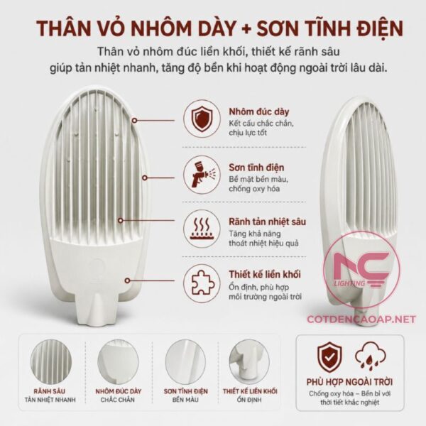 Chất liệu đèn đường led lnc-35