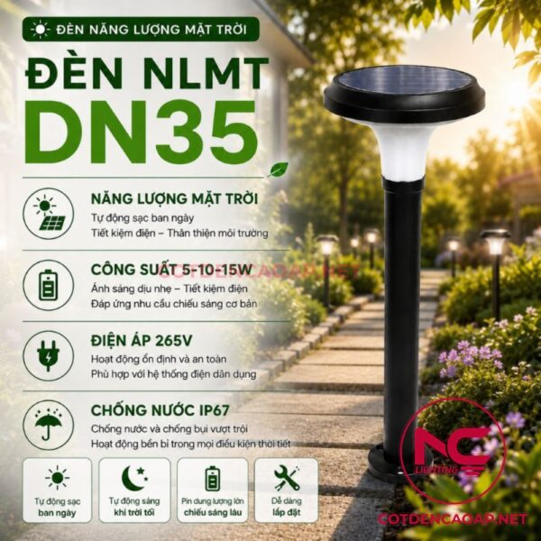Thông số vận hành đèn nấm sân vườn DN35