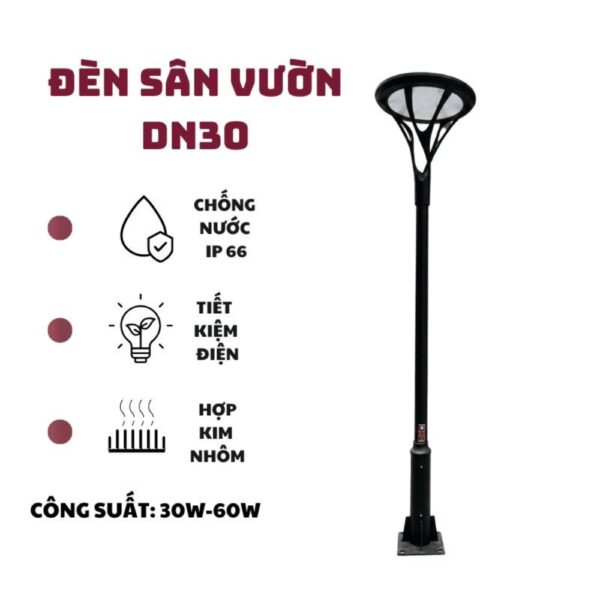 Thông tin cột đèn sân vườn DN30