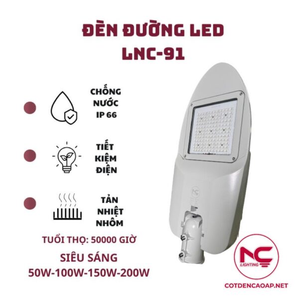 Thông tin đèn led đường phố cao áp lnc 91