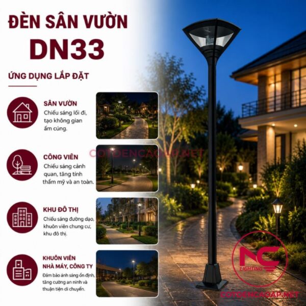 Cột đèn sân vườn DN33