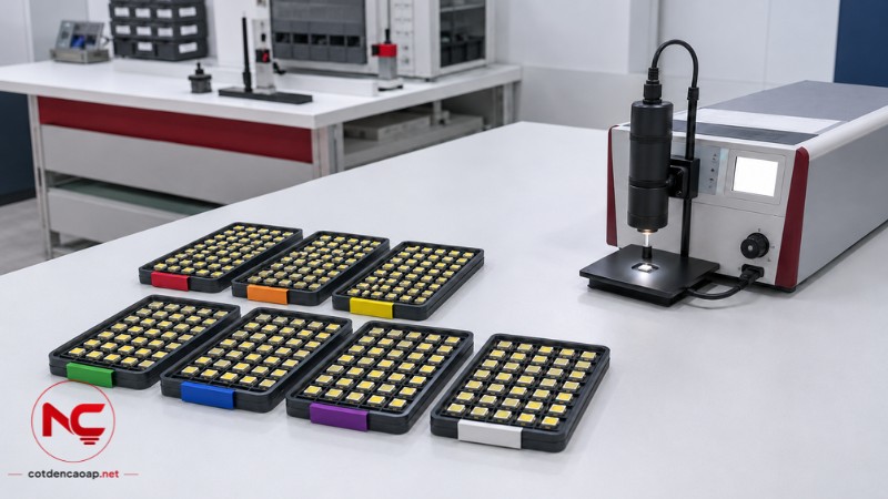Chip LED được phân loại thành từng bin sau quá trình đo kiểm