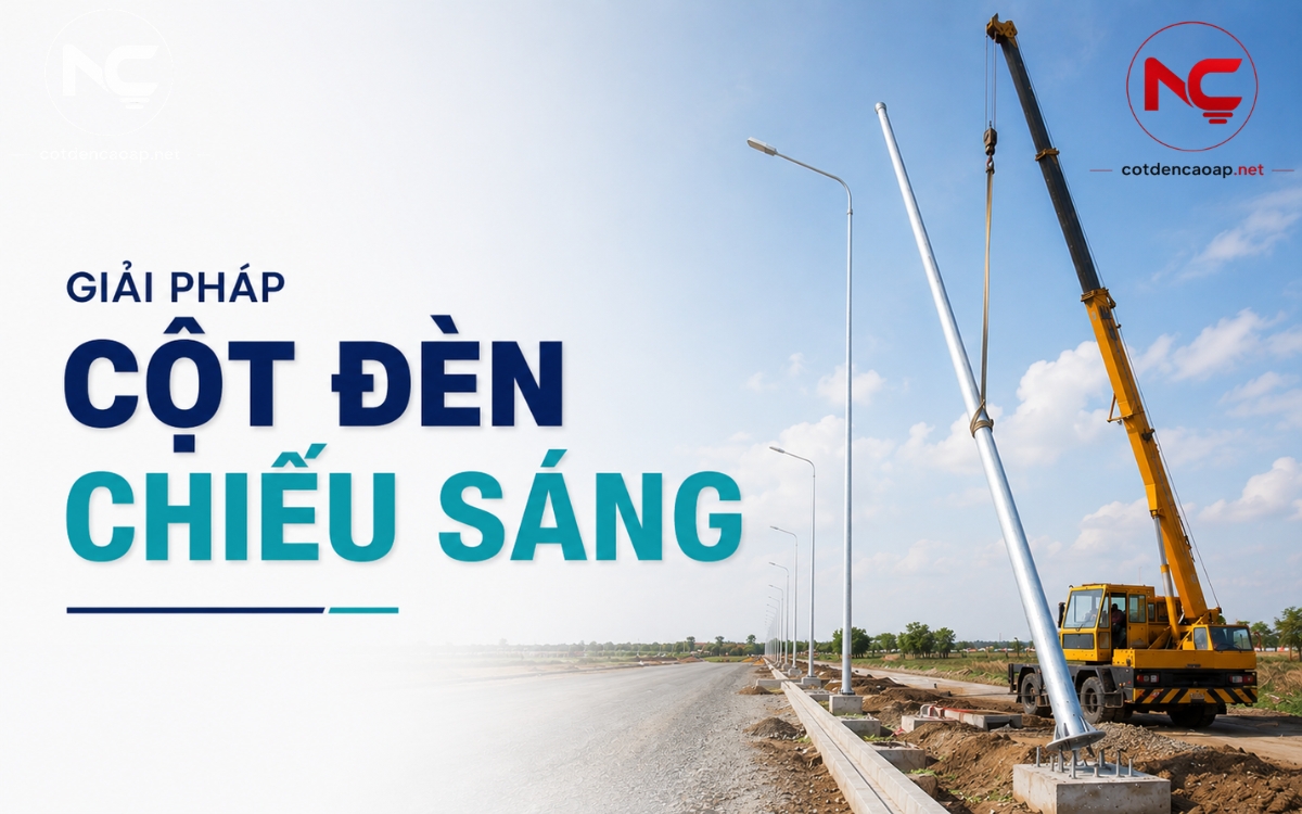 Giải pháp cột đèn chiếu sáng tại cotdencaoap.net