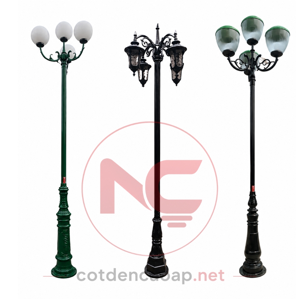 Cột đèn trang trí 4 bóng