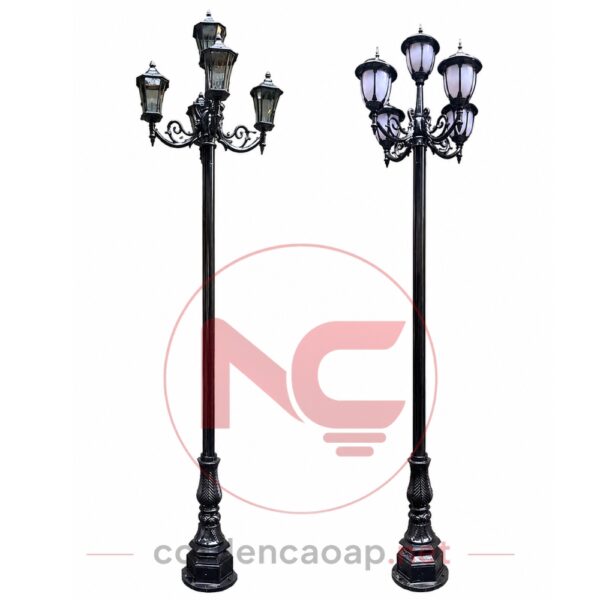 Cột đèn trang trí 5 bóng
