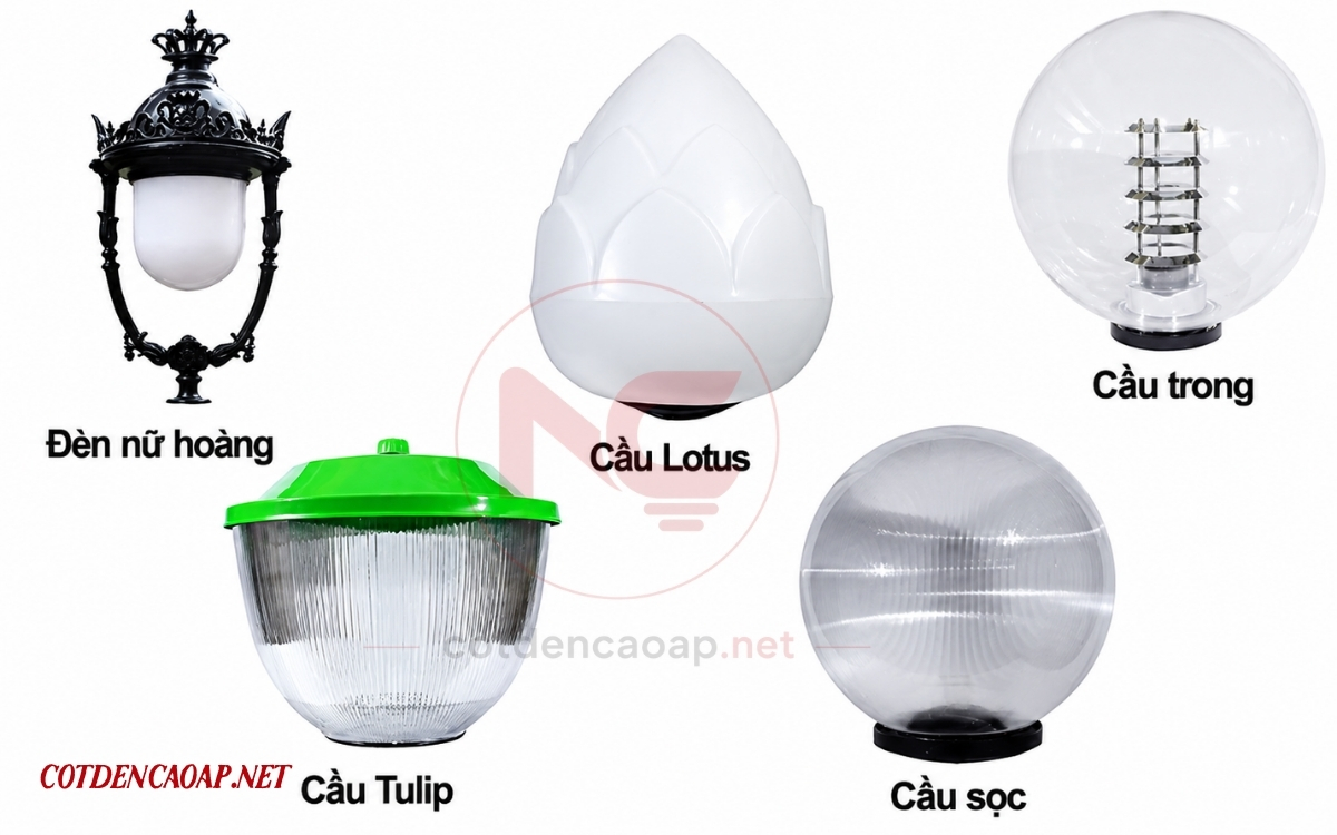 Đầu cột đèn sân vườn